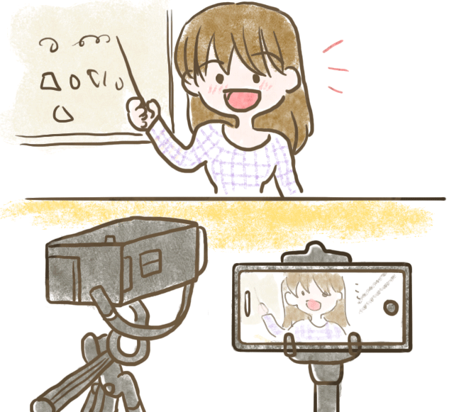 動画作成技術を学ぶのイラスト