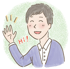 イラスト:はじめのご挨拶をする、ダイレクトコミュニケーション代表の川島達史(精神保健福祉士)