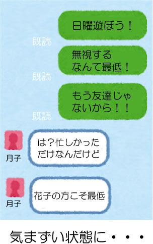 仲直り　line