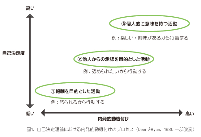 自己決定理論における内発的動機付けのプロセス