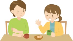 自己開示で緊張が緩和されるイメージ図