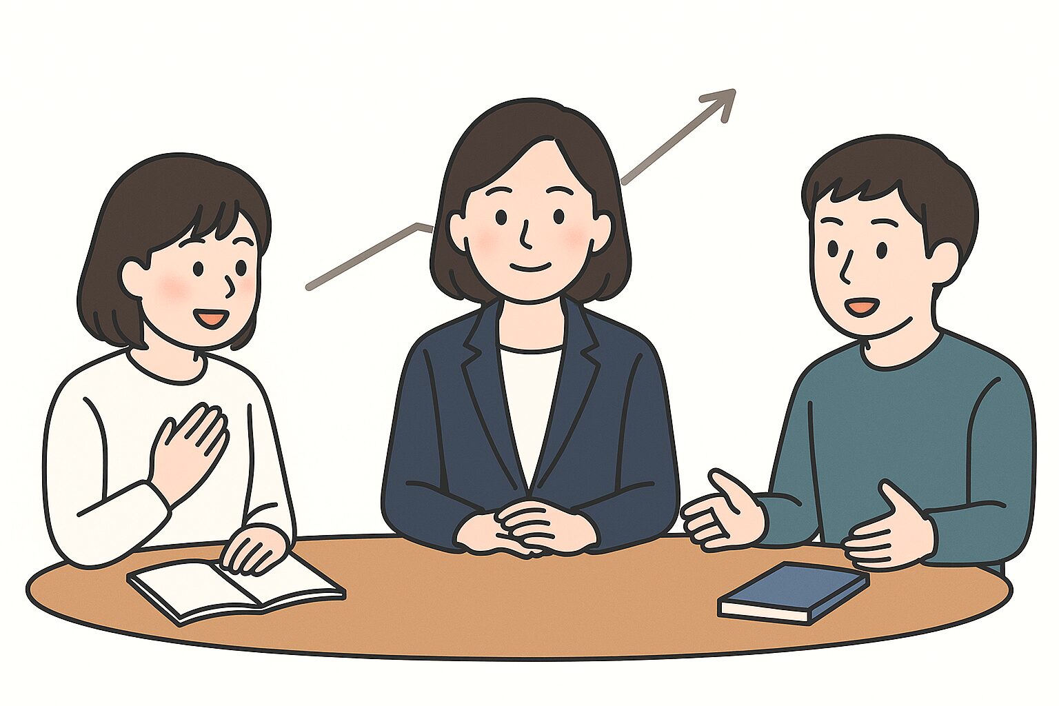 会議で意見をまとめる流れ
