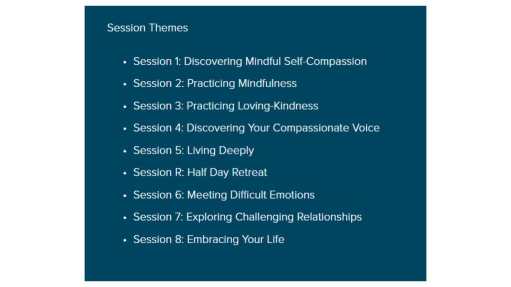 マインドフルセルフコンパッション（MSC）プログラムのイメージ図