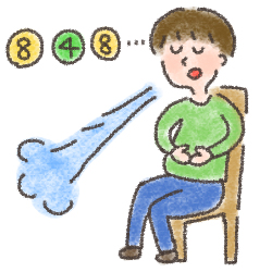 腹式呼吸でリラックスを