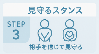課題の分離ステップ３，３，見守る