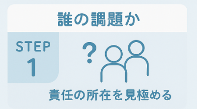 課題の分離３つのステップ，１