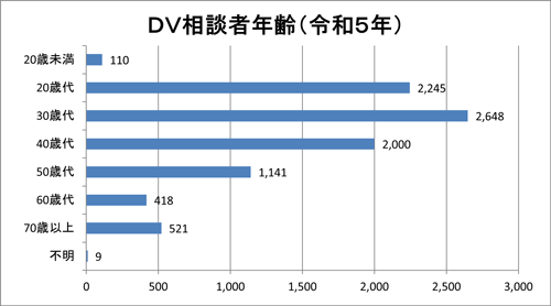 DV相談者の年齢